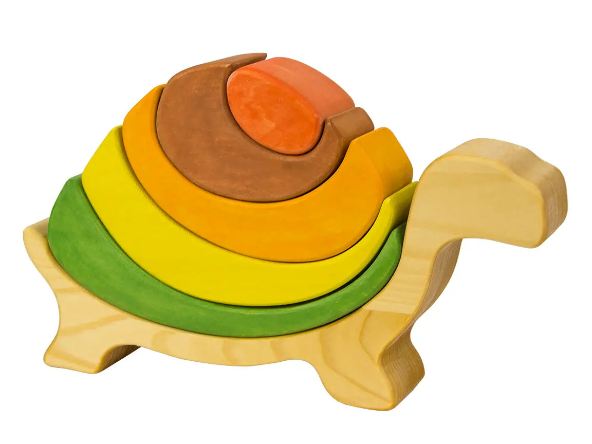 Poppybabyco Wooden Turtle Stacker Puzzle 1