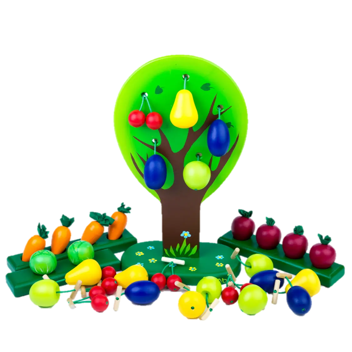 Poppybabyco Wooden Tree With Fruits And Veggie Garden "Harvesting Season" 1
