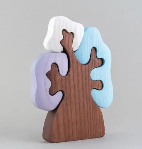 Poppybabyco Wooden Winter Tree With Three Crowns 1