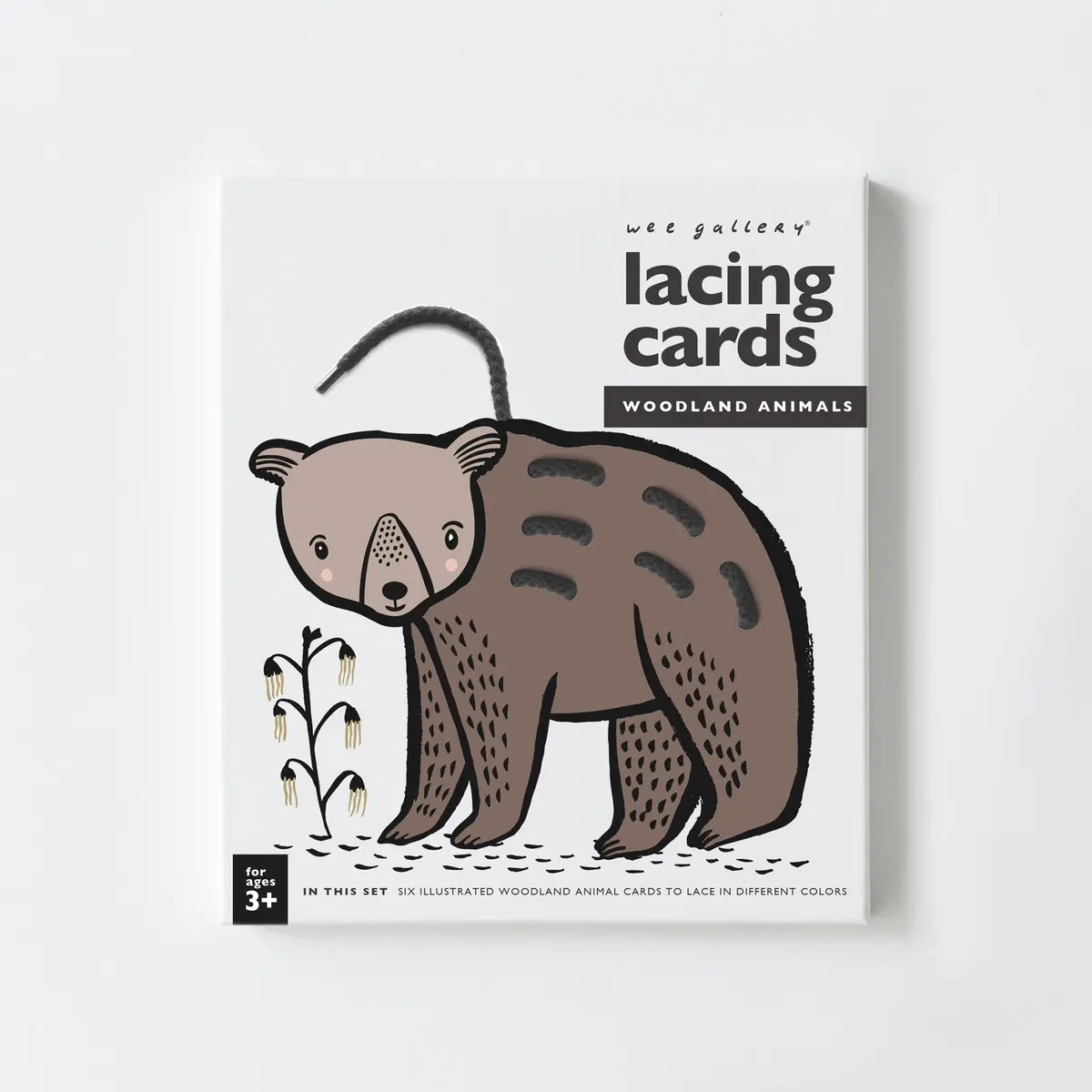 Wee Gallery Lacing Cards - Woodland Animals 1