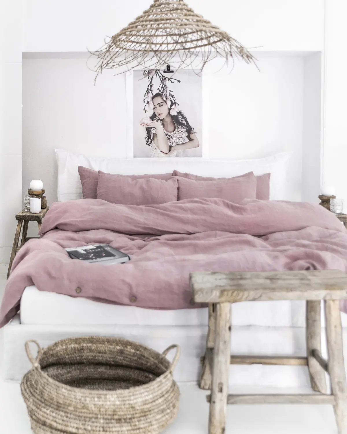 Magiclinen Woodrose Linen Duvet Cover Set (3 Pcs) 1