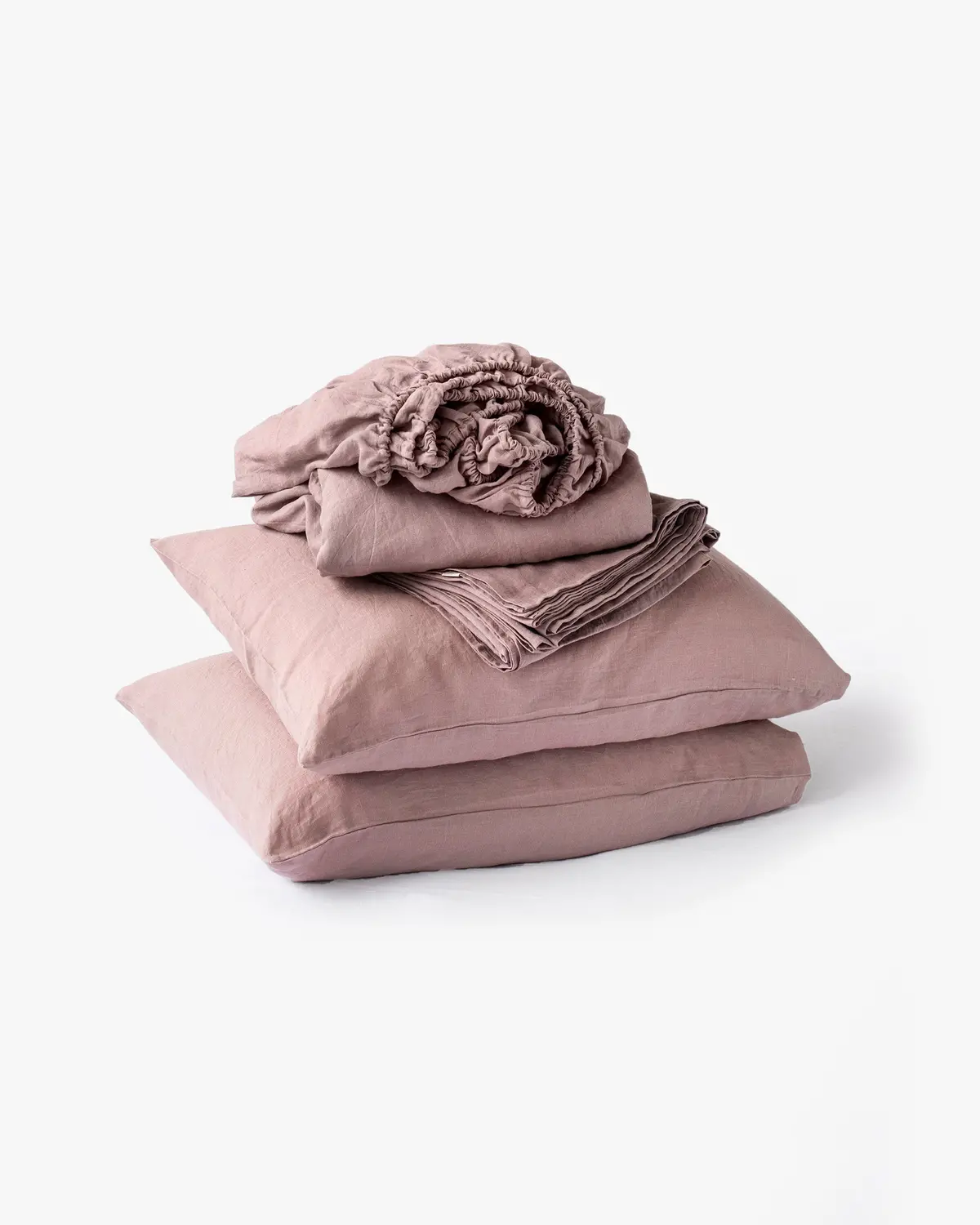 Magiclinen Woodrose Linen Sheet Set (4 Pcs) 1