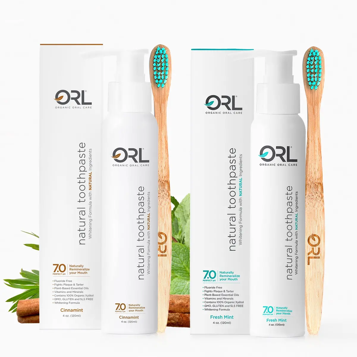 Orl Yours & Mine Toothpaste Combo - Fresh Mint & Cinnamint 1