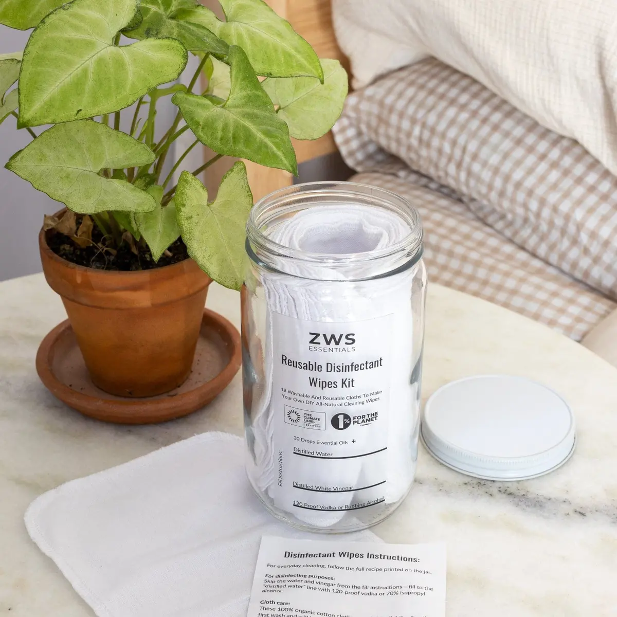 Zerowastestore Reusable Disinfectant Wipes - Diy Kit 1