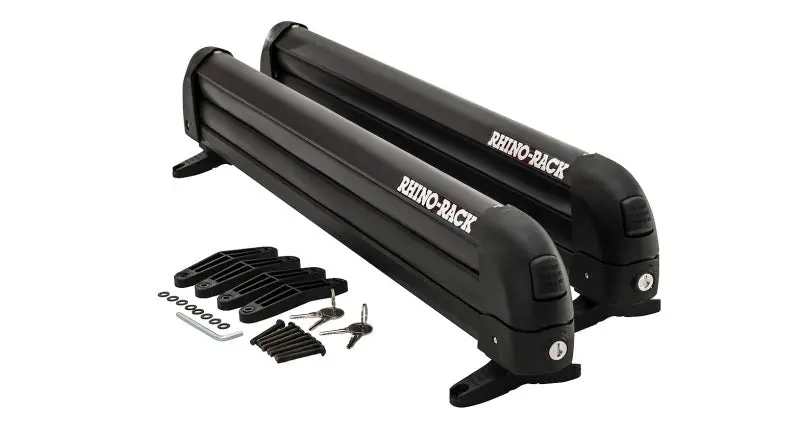 Rhino-Rack Universal Ski And Snowboard Carrier – Holds Up To 6 Skis Or 4 Boards – Matte Black 1