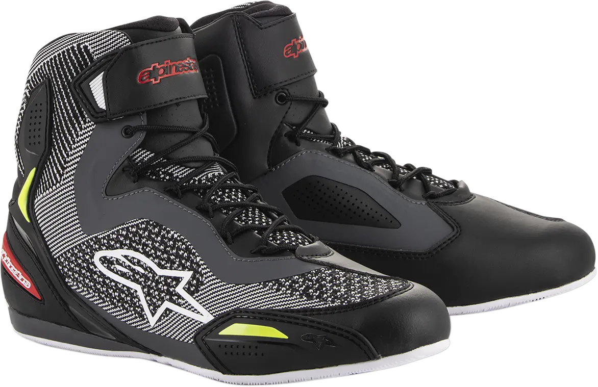 Alpinestars Faster-3 Rideknit Shoes - Black/Gray/Red/Yellow - Us 9 251031913159 1