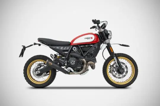 Zard Zuma Slip-On Exhaust For 2017–2020 Ducati Scrambler Desert Sled 1