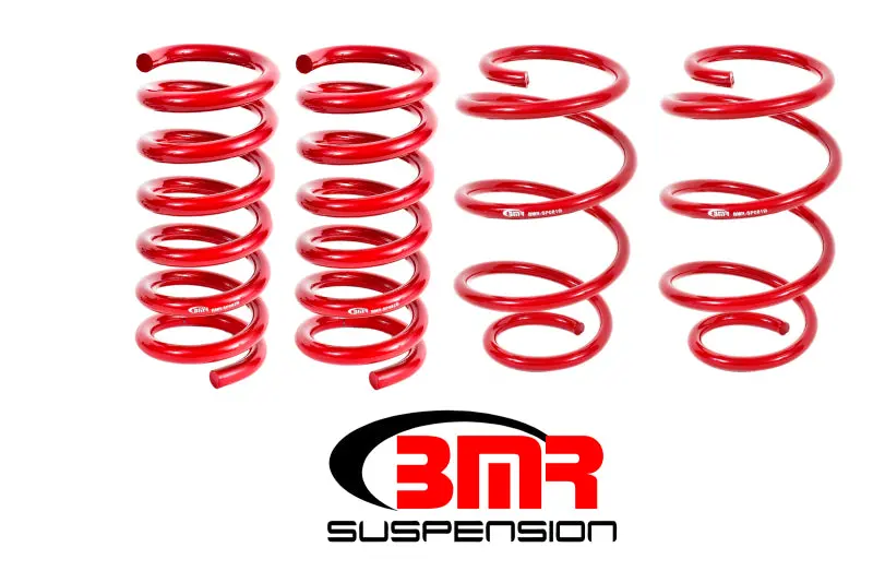 Bmr Performance Lowering Springs (Red) – Set Of 4 For 2015–2017 Ford Mustang S550 1