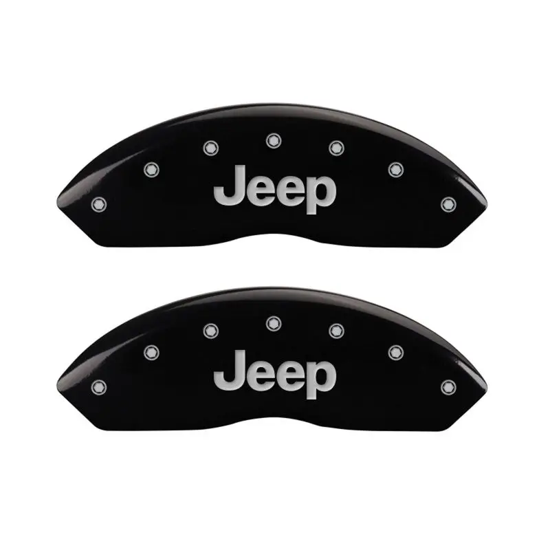 Mgp Engraved Front And Rear Brake Caliper Covers For Jeep – Black Finish With Silver Accent 1