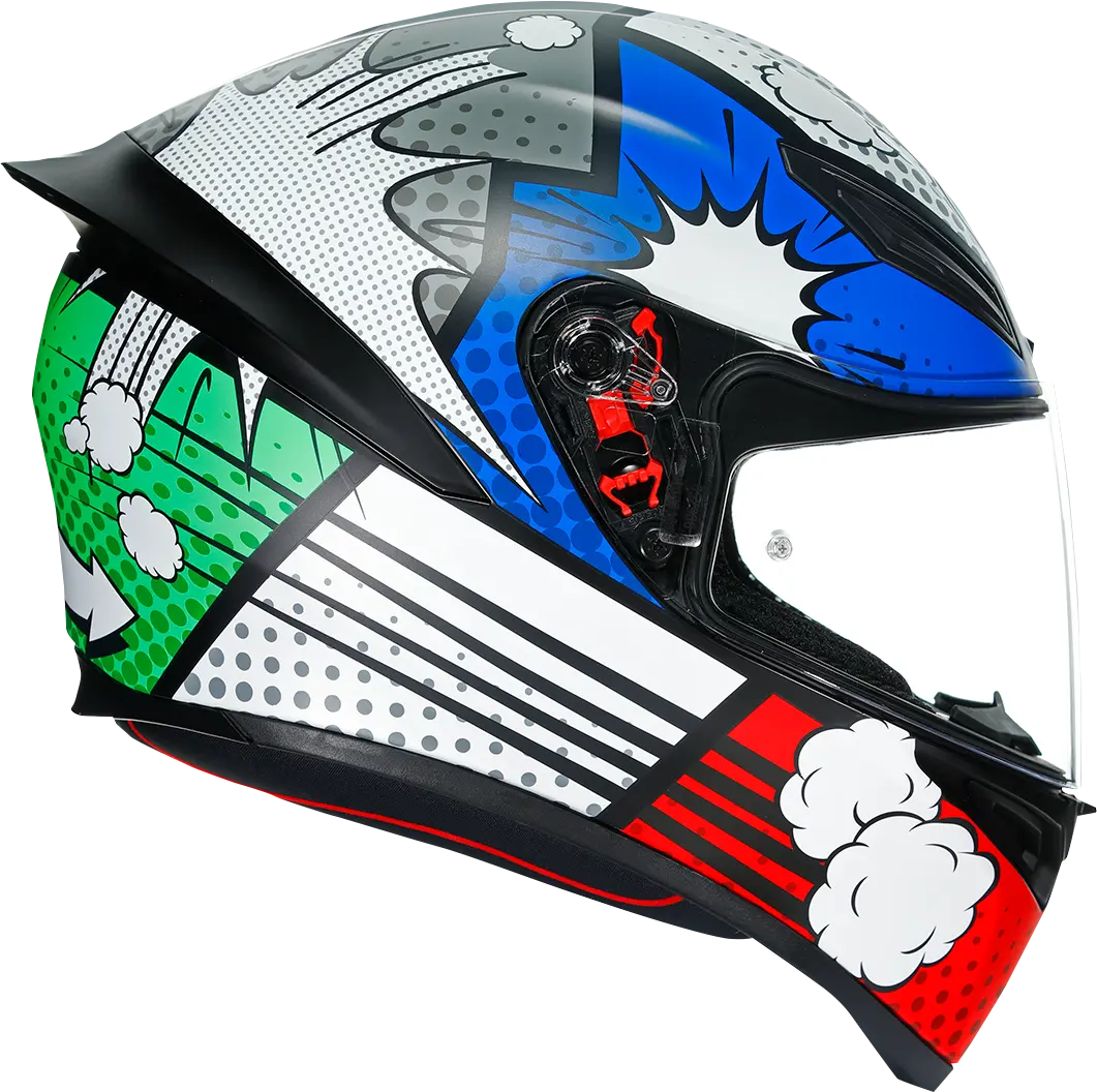 Agv K1 Modular Motorcycle Helmet – Matte Italy/Blue Colorway, Size Large (Model 210281O2I005909) 1