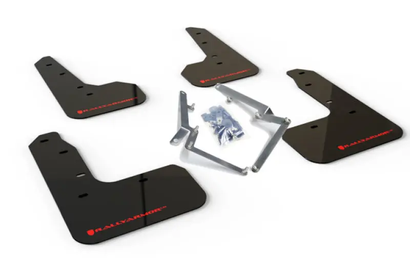 Rally Armor Ur Series Mud Flaps For 2017–2019 Honda Civic Sport Touring – Black With Red Logo 1