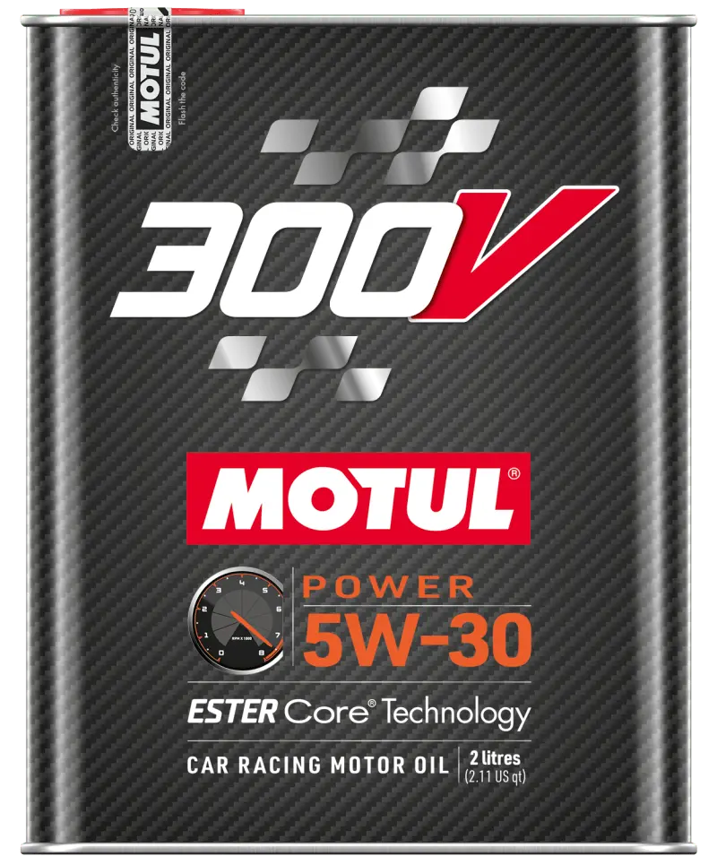 Motul 300V Power Racing 5W-30 Full-Synthetic Ester-Based Racing Oil – 2-Liter Bottle 1