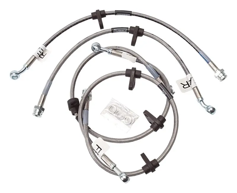 Russell Performance Stainless Steel Brake Line Kit For 1992–1995 Honda Civic (Rear Disc Brakes, No Abs) 1