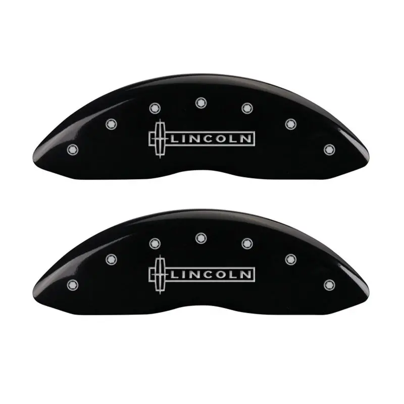 Mgp Engraved Caliper Covers For Lincoln Vehicles – Front & Rear Set (Black Finish, Silver Accent) 1