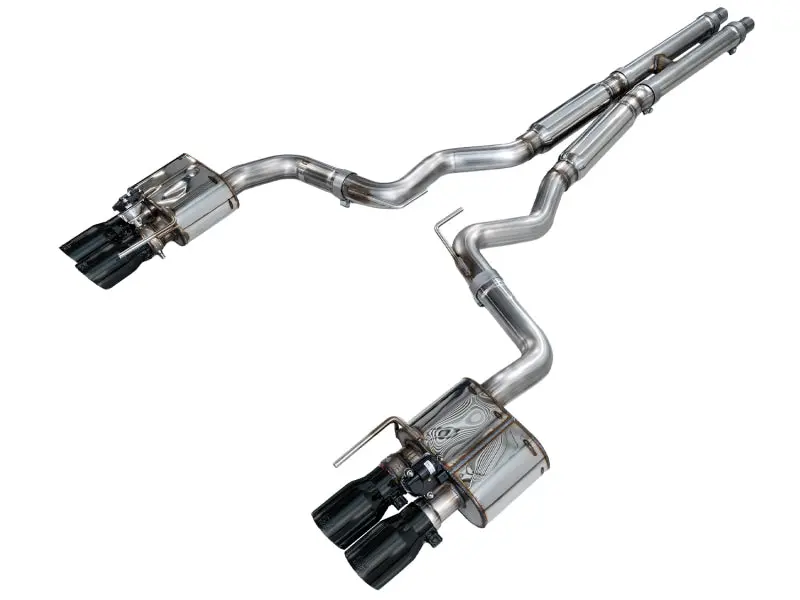 Awe Tuning Switchpath Exhaust System With Diamond Black Tips For 2018–2023 Ford Mustang Gt (S550) 1