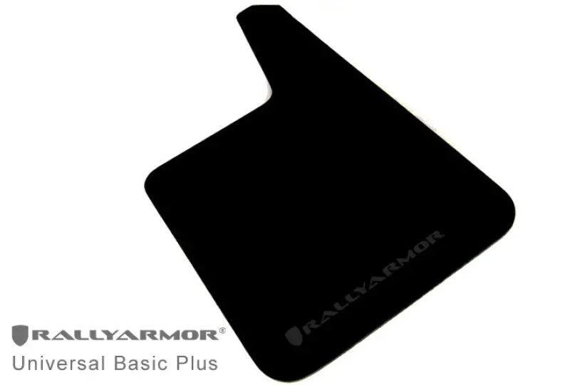Rally Armor Universal Basic Plus Black Mud Flaps — No Hardware Included, Black Logo 1