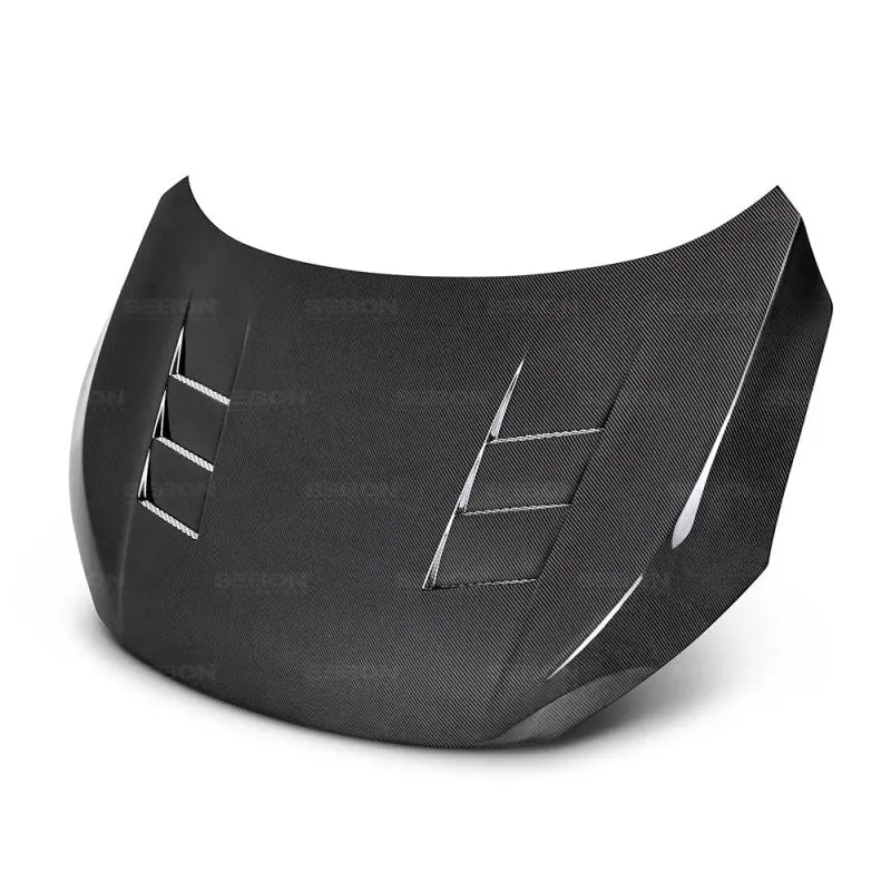 Seibon 2016-2018 Honda Civic Coupe/Sedan/Hatchback Ts-Style Carbon Fiber Hood 1