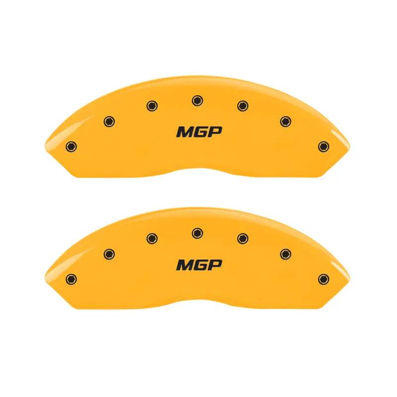 Mgp Engraved Front And Rear Brake Caliper Covers – Yellow Finish With Black Charcoal Trim 1
