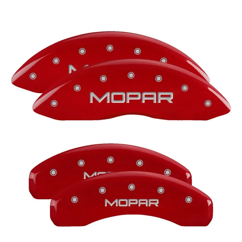 Mgp 4 Caliper Covers Engraved Front & Rear Mgp Red Finish Silver Ch 2