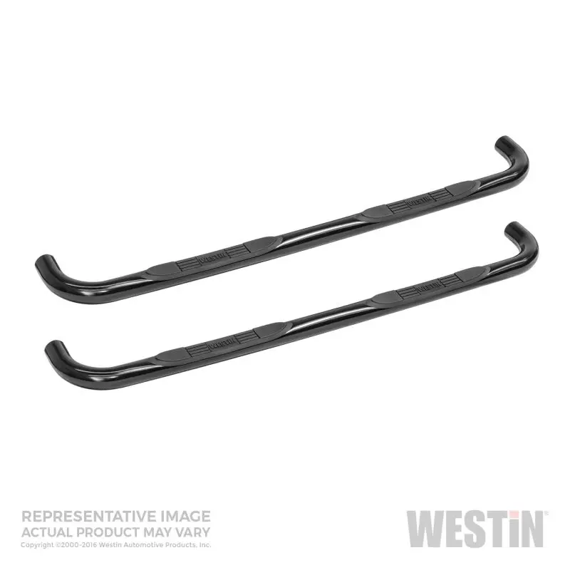 Westin E-Series Nerf Step Bars For 1999–2006 Toyota Tundra Extended Cab – 3″ Black Tubing 1