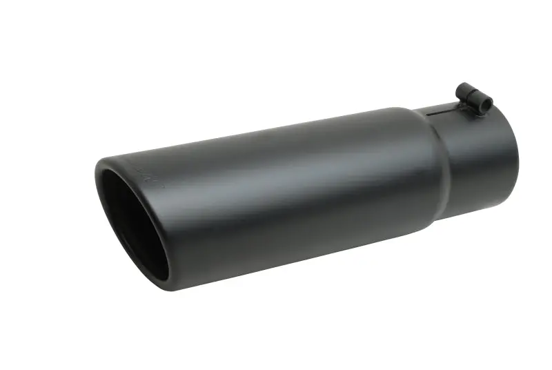 Gibson Rolled Edge, Angle-Cut Exhaust Tip – 4-Inch Od, 2.5-Inch Inlet, 12-Inch Length, Black Ceramic Coating 1