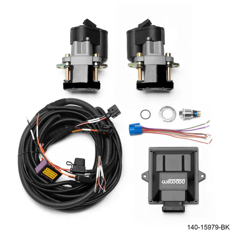 Wilwood Electronic Parking Brake Rear Retrofit Kit - 0.810In Rotor Black 2
