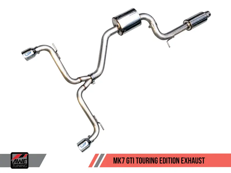 Awe Tuning Mk7 Gti Touring Edition Exhaust System With Chrome-Silver Tips 1
