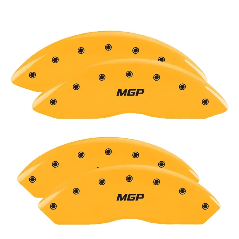 Mgp Engraved Caliper Covers – Yellow Finish With Black Charcoal Accents, Fits 2004 Gmc Sierra 1500 2