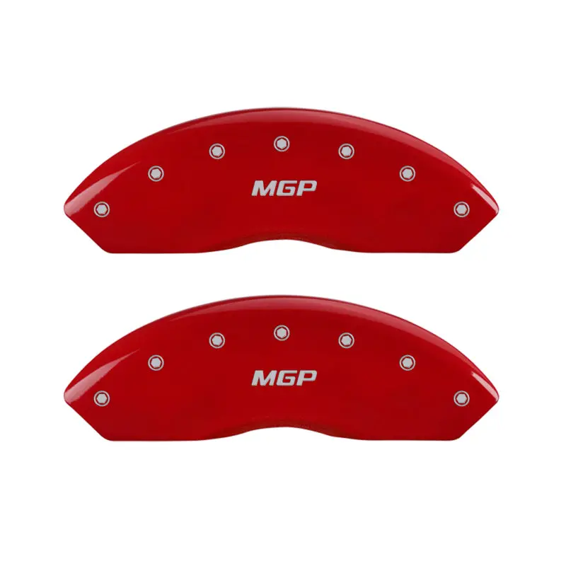 Mgp Engraved Front And Rear Brake Caliper Covers – Red Finish On Silver Wheels 1