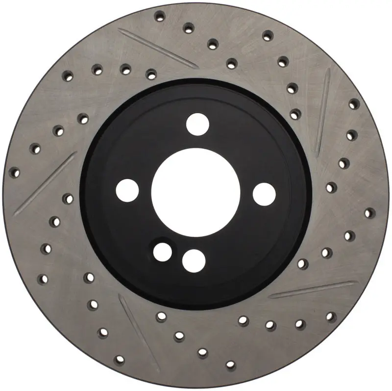 Stoptech Slotted & Drilled Sport Rotors – Rear Brake Discs For 2007–2013 Mini Cooper 1