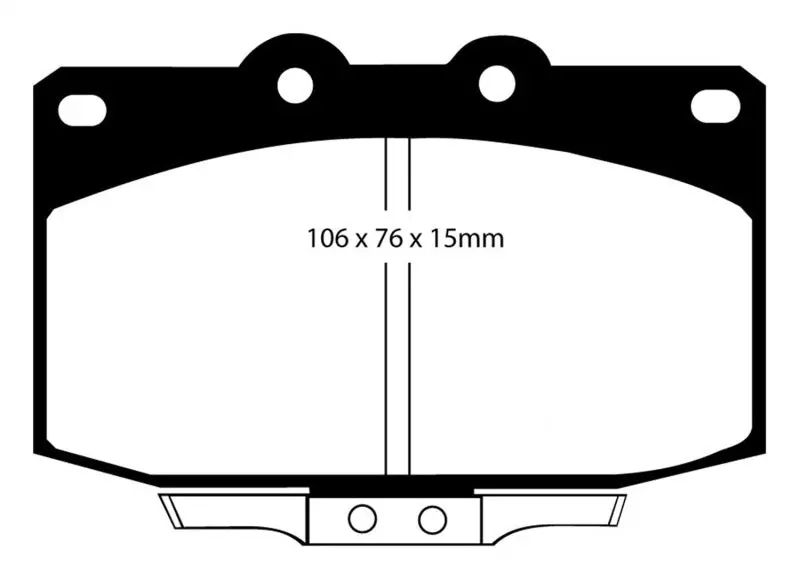 Ebc Redstuff Vented Rear Brake Pads For 1986–1989 Mazda Rx-7 (1.3L Rotary, 2.4L Variant) 1
