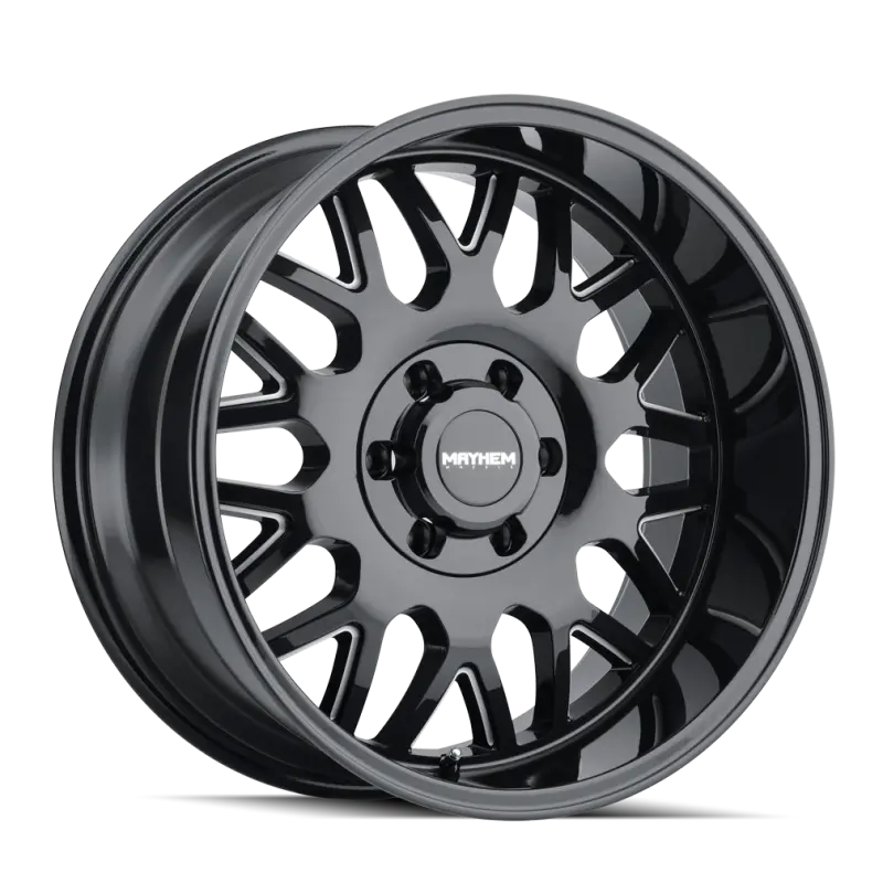 Mayhem 8110 Tripwire 20X10 / 6X135 Bp / -19Mm Offset / 106Mm Hub Black W/ Milled Spokes Wheel 1