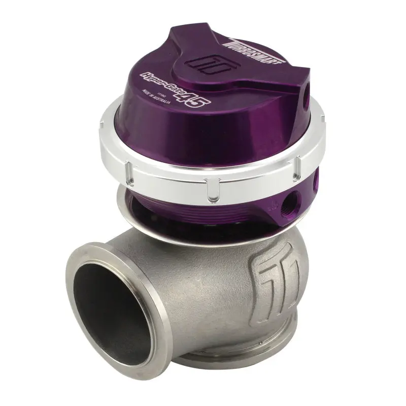 Turbosmart Hyper-Gate 45 Wastegate – Gen V, 14 Psi Boost, Purple Anodized 1