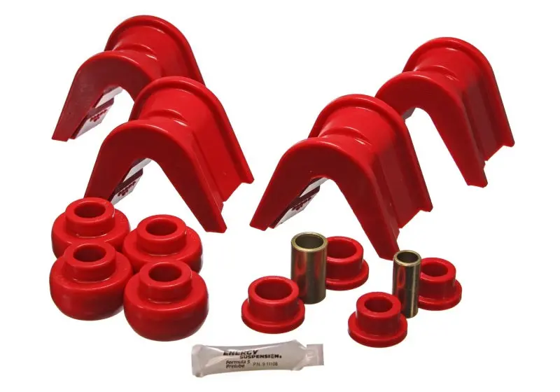 Energy Suspension 4-Degree Offset Polyurethane C-Bushing Kit — Red, For 1976–1977 Ford Bronco And 1966–1972 F-Series Trucks 1