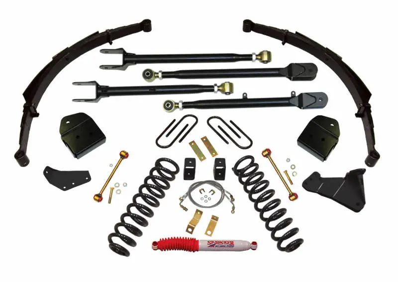 Skyjacker 4-Inch Lift System With Leaf Spring Kit For 2008 Ford F-250 4Wd Diesel 1