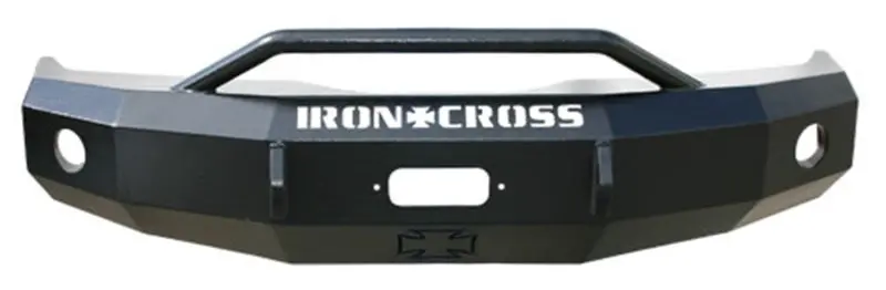 Iron Cross Heavy-Duty Push Bar Bumper For 2011–2014 Chevrolet Silverado 2500/3500 – Gloss Black 1