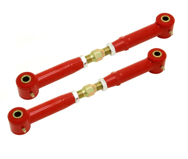 Bmr Adjustable Rear Toe Rods For 2010–2015 Chevrolet Camaro (5Th Gen) – Polyurethane Bushings, Red 1