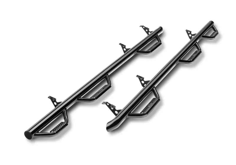 N-Fab Gloss Black Nerf Steps For 2020–2021 Chevy/Gmc 2500/3500 Crew Cab With 6.4-Foot Bed 1