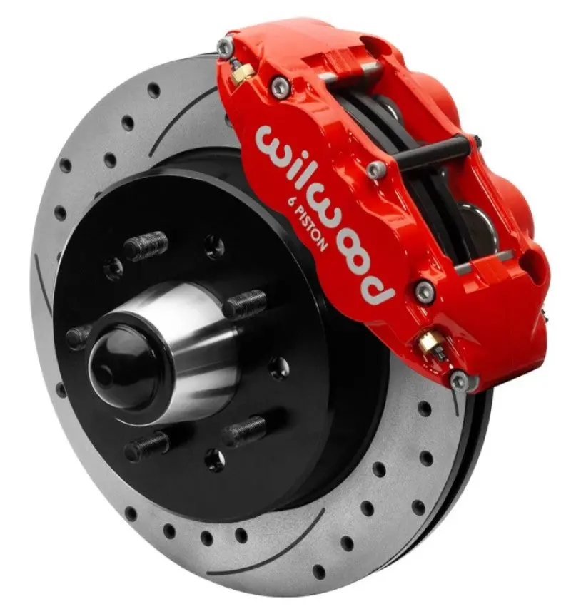 Wilwood Forged Narrow Superlite 6R Big Brake Kit – Front, 12.19" Drilled Rotors, Red Finish (1988–1998 Chevy C1500) 1