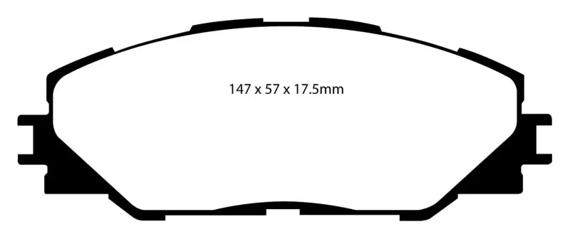 Ebc Greenstuff Front Brake Pads For 2006–2008 Toyota Rav4 (2.4L, 3Rd Row Seats) 1