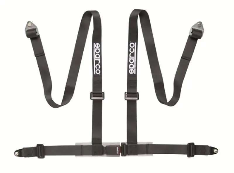 Sparco 2-Inch Black 4-Point Bolt-In Racing Harness 1
