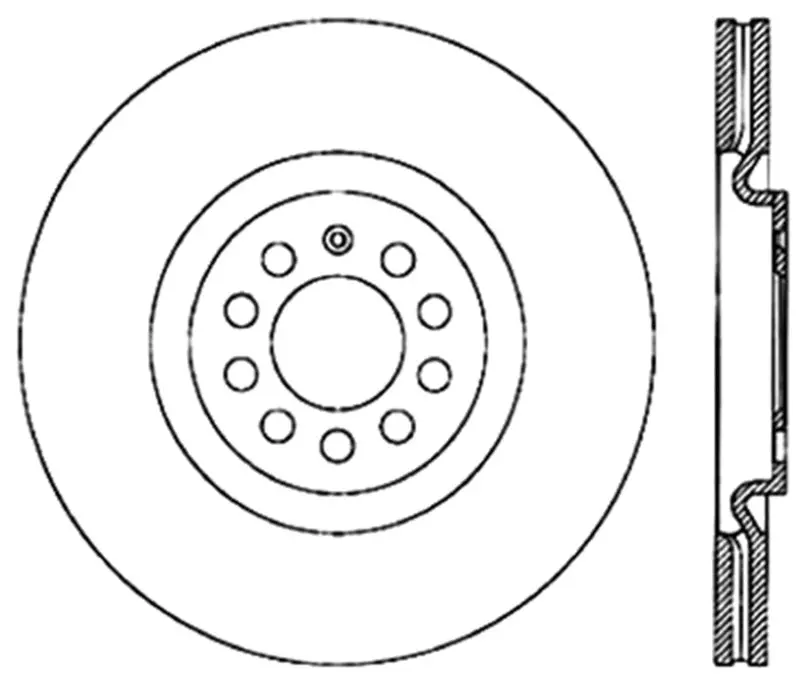 Stoptech Cryo-Treated Sport Brake Rotor – Slotted & Drilled, Right-Side Fitment 1